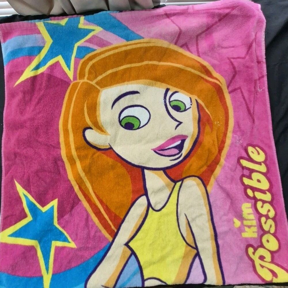 Vintage Y2K Kim Possible Disney Store Exclusive Beach Towel Traditional Length
